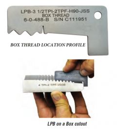 Gagemaker - Location Profile for Boxes (LPB) - 2 3/8" - 3 1/2" - Box Location Template
for RSC pitch diameter measurement 3TPI-1.25TPF-SL-H9